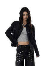 Load image into Gallery viewer, Snap Tab Contrast Stitch Utility Jacket product image