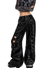 Load image into Gallery viewer, DYSTOPIAN Streetwear | 'Oculus' Grommet Column Wide-Leg Pants