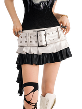 Load image into Gallery viewer, DYSTOPIAN Streetwear | 'Harlequin' Ruffle Belt Cascade Mini Skirt