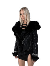 Load image into Gallery viewer, 'Nemean' Mane Pelt Faux Leather Jacket product image
