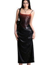 Load image into Gallery viewer, 'Eventide' Faux Leather Midi Dress product image
