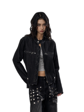 Load image into Gallery viewer, Snap Tab Contrast Stitch Utility Jacket product image