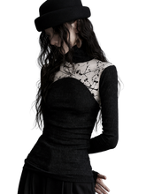 Load image into Gallery viewer, DYSTOPIAN Streetwear | Monochrome Ink Ruched Long Sleeve Tee