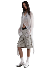 Load image into Gallery viewer, DYSTOPIAN Streetwear | Longline Sheer Button Duster