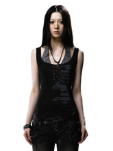 Load image into Gallery viewer, DYSTOPIAN Streetwear | Mottled Contrast Inset Tank Top