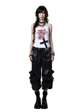 Load image into Gallery viewer, Glossy Cropped Faux Leather Cargo Pants product image