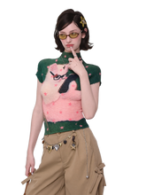Load image into Gallery viewer, DYSTOPIAN Streetwear | 'Scroll' Textured-Stretch Short Sleeve Tee