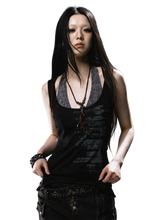 Load image into Gallery viewer, DYSTOPIAN Streetwear | Mottled Contrast Inset Tank Top