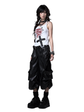 Load image into Gallery viewer, Glossy Cropped Faux Leather Cargo Pants product image