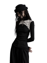Load image into Gallery viewer, DYSTOPIAN Streetwear | Monochrome Ink Ruched Long Sleeve Tee