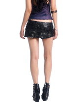 Load image into Gallery viewer, DYSTOPIAN Streetwear | 'Vellum' Buckle Strap Distressed Mini Skirt