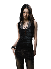 Load image into Gallery viewer, DYSTOPIAN Streetwear | Mottled Contrast Inset Tank Top