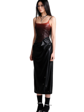 Load image into Gallery viewer, 'Eventide' Faux Leather Midi Dress product image