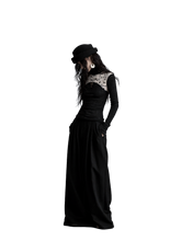 Load image into Gallery viewer, DYSTOPIAN Streetwear | Monochrome Ink Ruched Long Sleeve Tee