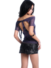 Load image into Gallery viewer, DYSTOPIAN Streetwear | 'Vellum' Buckle Strap Distressed Mini Skirt