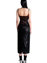 Load image into Gallery viewer, 'Eventide' Faux Leather Midi Dress product image