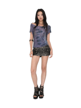 Load image into Gallery viewer, DYSTOPIAN Streetwear | 'Vellum' Buckle Strap Distressed Mini Skirt