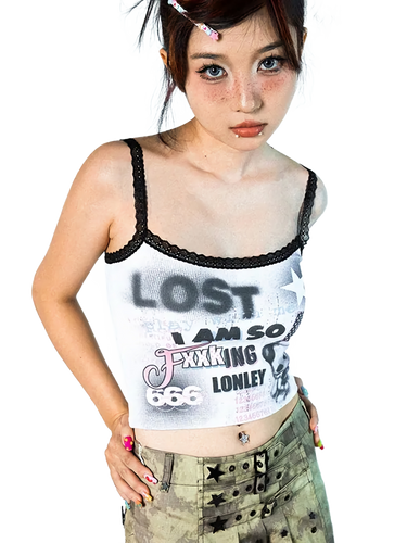 'Lost' Retro Grunge Cami Tank Top