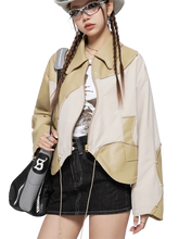 Load image into Gallery viewer, &#39;Moto&#39; Asymmetric Zip Leather Jacket