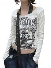 Load image into Gallery viewer, Belt Strap Long Sleeve Cotton Tee