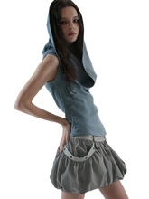 Load image into Gallery viewer, &#39;Cavum&#39; Ribbed Knit Tank Top with Oversized Hood