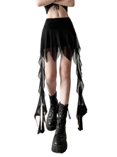 Load image into Gallery viewer, Midnight Enigma Mesh Mini Skirt