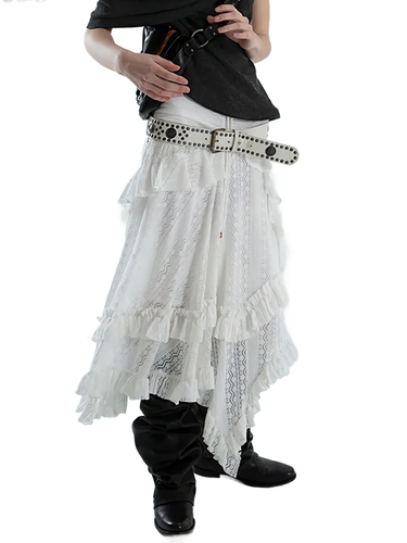 'Prairie' Layered Lace Skirt