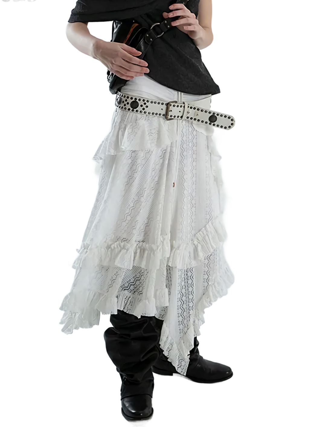 'Prairie' Layered Lace Skirt