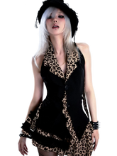 Load image into Gallery viewer, Ruffled Leopard Print Mini Dress