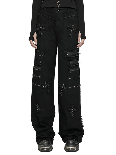 'Mori' Embroidered Tactical Cargo Pants