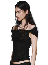 Load image into Gallery viewer, Veil Off-Shoulder Ruched Top