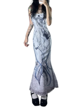 Load image into Gallery viewer, &#39;Naga&#39; Skeleton Print Camisole Dress