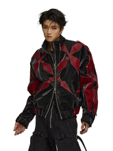 Load image into Gallery viewer, &#39;Inferno&#39; Red Leather Moto Jacket