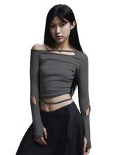 Load image into Gallery viewer, Minimalist Long Sleeve Crop Top