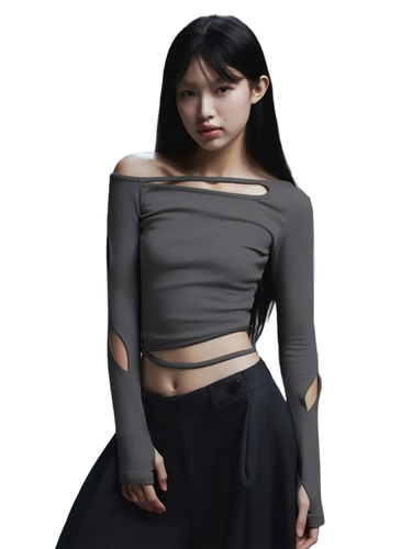 Minimalist Long Sleeve Crop Top