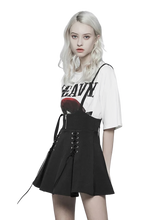 Load image into Gallery viewer, Lace-Up Suspender Mini Skirt