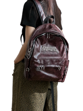 Load image into Gallery viewer, 'Pierced' Faux Leather Backpack