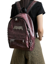 Load image into Gallery viewer, 'Pierced' Faux Leather Backpack