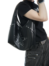 Load image into Gallery viewer, Star Studded Faux Leather Sling Bag