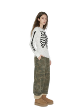 Load image into Gallery viewer, Cotton Floral Skeleton Long Sleeve Tee