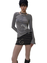 Load image into Gallery viewer, 'Equine' Ribbed Knit Long Sleeve Tee