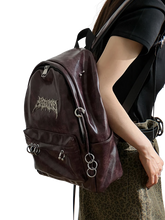 Load image into Gallery viewer, 'Pierced' Faux Leather Backpack