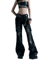 Load image into Gallery viewer, 'Riot' Washed Denim Cargo Jeans