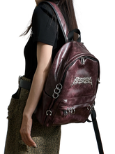 Load image into Gallery viewer, 'Pierced' Faux Leather Backpack