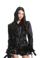 Load image into Gallery viewer, 'Vanta' Low-Rise Lace-Up Faux Leather Shorts