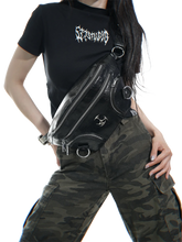 Load image into Gallery viewer, 'Vandal' Vegan Leather Multi-Zip Belt Bag