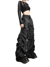 Load image into Gallery viewer, 'Vortex' Shirred Nylon Parachute Pants