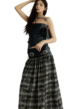 Load image into Gallery viewer, Glossy Pleated Vegan Leather Strapless Tank