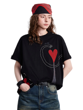 Load image into Gallery viewer, Nox Amor Embroidered Cotton T-Shirt