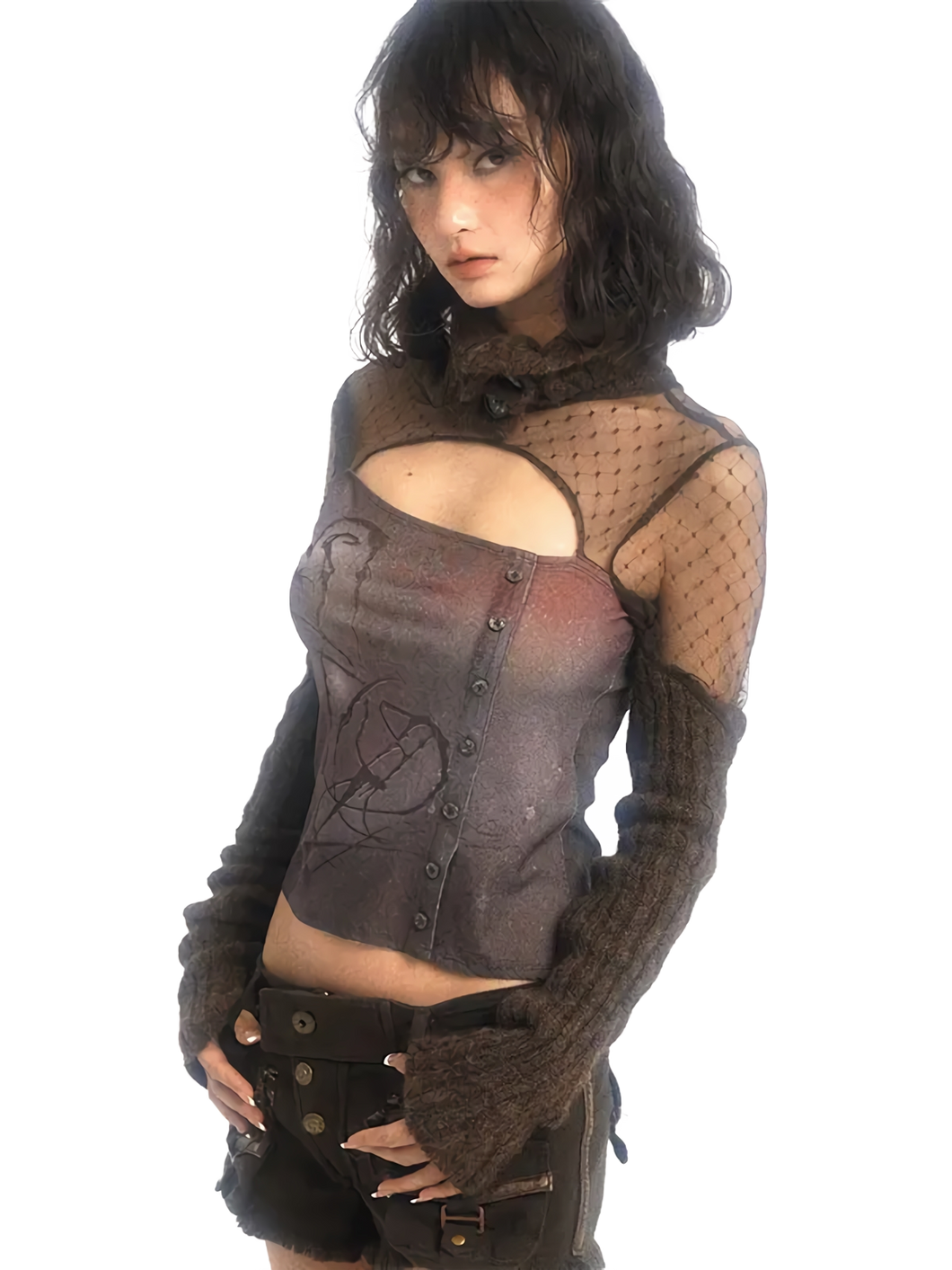 'League' Knit Patchwork Long Sleeve Top